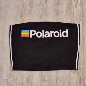 Polaroid Crop Tube Top Y2K Style Mall Girl Ironic Graphic Logo EUC Size M
